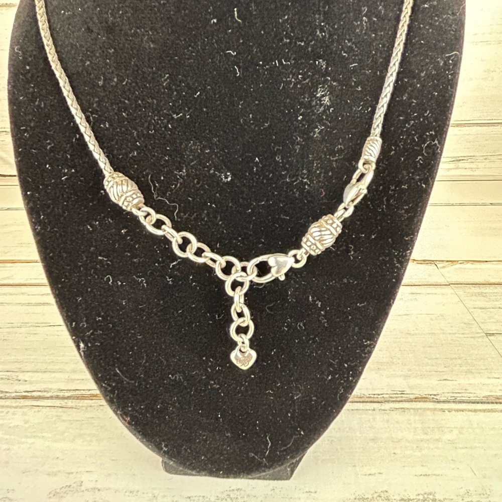 Brighton Silver-Tone Rope Chain Necklace w/ charms & spacers - Picture 6 of 6